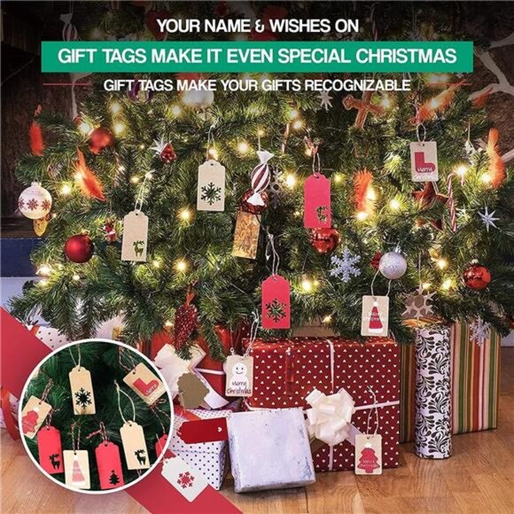 Personalized Christmas Stockings -Set of 3 with 50 Pcs Name Tags, Large Xmas - Picture 5 of 7